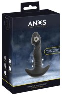 ANOS Moving Rings - silikonowa maszyna intymna z ruchomymi pierścieniami, czarna