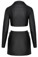 Cottelli PARTY Zestaw Clubwear Top i Spodnica Czarna S Matowa