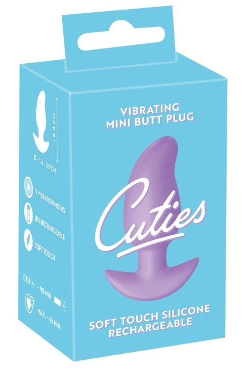Cuties Fioletowy Wibrujący Korek Anatomiczny 7 Trybow 8 cm
