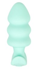 Cuties Mini Zielony Plug Wibracyjny - 7 Trybow, Silikonowy, 8,3 cm