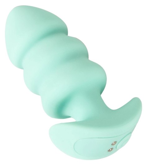 Cuties Mini Zielony Plug Wibracyjny - 7 Trybow, Silikonowy, 8,3 cm