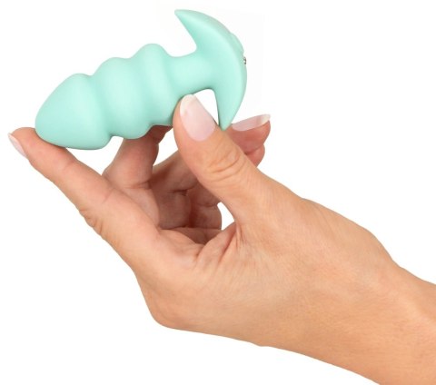 Cuties Mini Zielony Plug Wibracyjny - 7 Trybow, Silikonowy, 8,3 cm