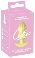 Cuties Wibrująca Zatyczka Anatomiczna Żołta 7 Trybow Silikon 8cm