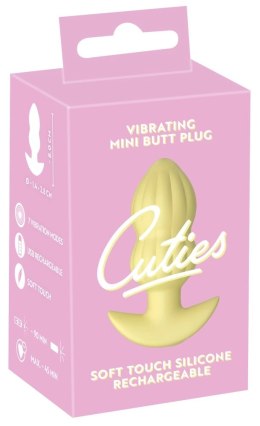 Cuties Wibrująca Zatyczka Anatomiczna Żołta 7 Trybow Silikon 8cm