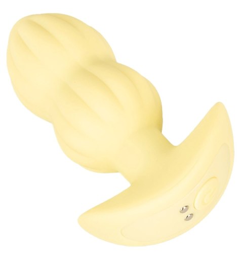 Cuties Wibrująca Zatyczka Anatomiczna Żołta 7 Trybow Silikon 8cm