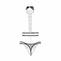 Harnas Haylee Body z Koronką i Regulowanymi Paskami, czarne, open crotch L/XL