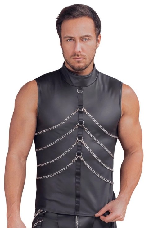 NEK Koszula Bez Rękawow 2XL Czarny Matowy z Łańcuchami