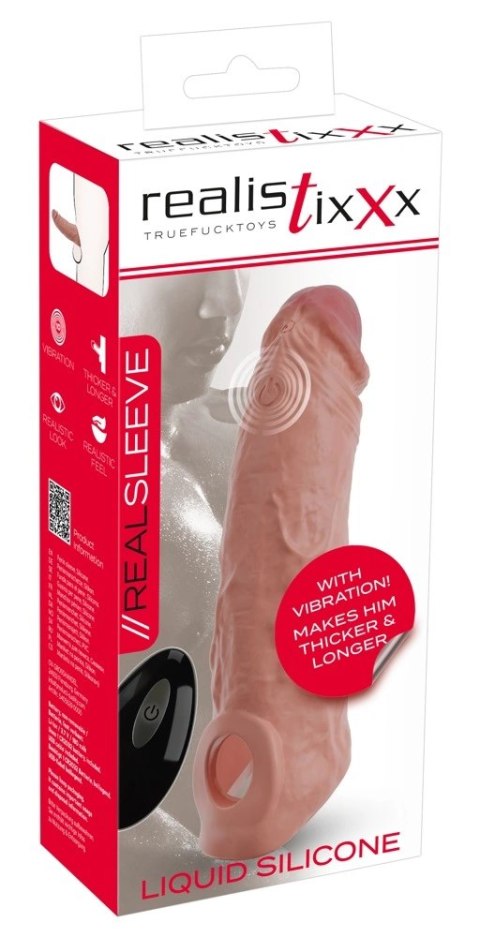 Realistixxx RealSleeve SL - Wibrująca nakładka wydłużająca z pilotem