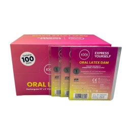 EXS Oral Dams 100 szt. - bezzapachowe zapory doustne z lateksu
