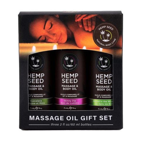 Earthly Body Zestaw 3 olejkow do masażu Hemp Mini Mix 3x30ml Earthly Body Zestaw 3 olejkow do masażu Hemp Mini Mix 3x30ml