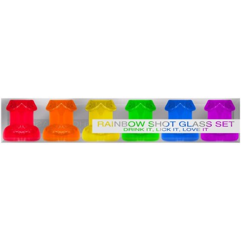 Kheper Games Zestaw kieliszkow Rainbow Party 6 szt. kolorowe 44 ml Kheper Games Zestaw kieliszkow Rainbow Party 6 szt. kolorowe 44 ml