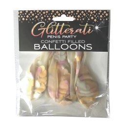 Little Genie Glitterati - Balony z konfetti metalicznym 5 szt. 11 cali