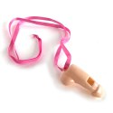 Little Genie Party Whistles zestaw 6 sztuk na rożowej smyczy