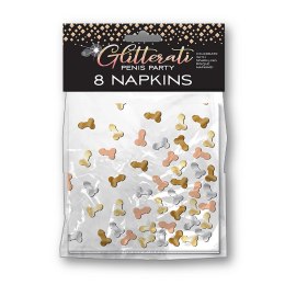 Little Genie Serwetki imprezowe Glitterati metaliczne 8 szt. dwuwarstwowe