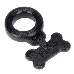 Oxballs PUPPY Black - elastyczny pierścień anatomiczny czarny