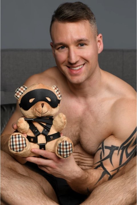 XR Brands Bondage Bear Miś dekoracyjny z opaską spalony pomarańcz 23cm XR Brands Bondage Bear Miś dekoracyjny z opaską spalony pomarańcz 23cm