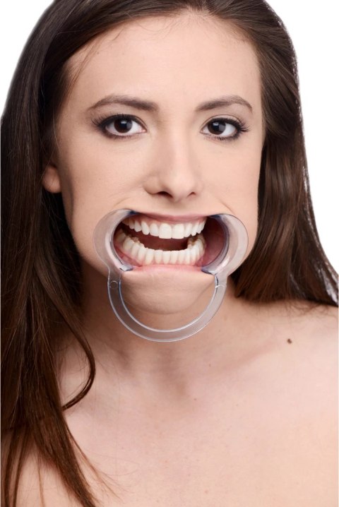 XR Brands U-kształtny ogranicznik ust niebieski, plastikowy 11,4 cm XR Brands U-kształtny ogranicznik ust niebieski, plastikowy 11,4 cm