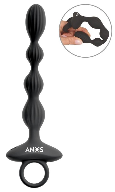 ANOS Flexible Beads model z 2 silnikami i 10 trybami wibracji, czarne