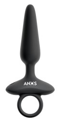 ANOS Plug Silikonowy Wibrujący Flexible 10 Trybow Czarny 15 cm