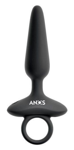 ANOS Plug Silikonowy Wibrujący Flexible 10 Trybow Czarny 15 cm