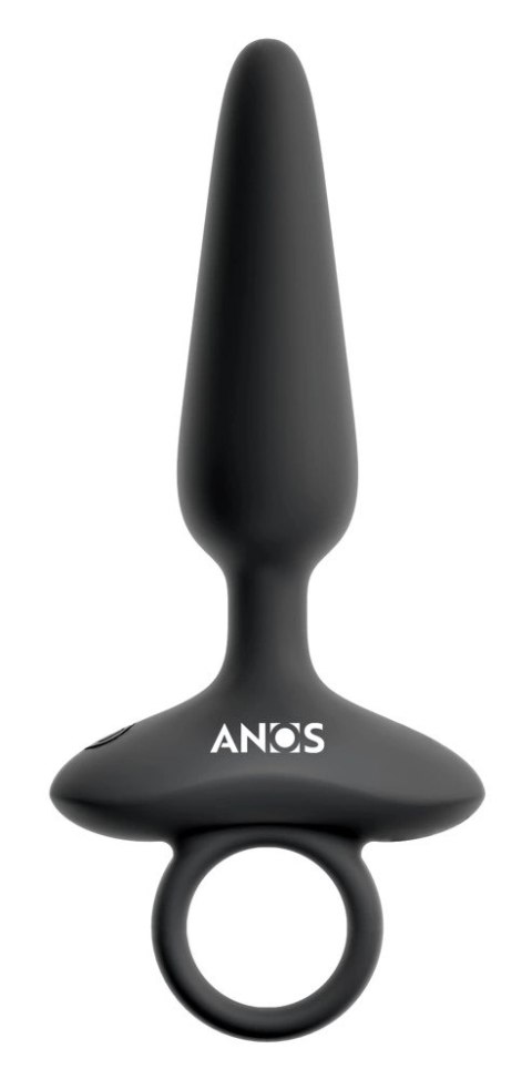 ANOS Plug Silikonowy Wibrujący Flexible 10 Trybow Czarny 15 cm