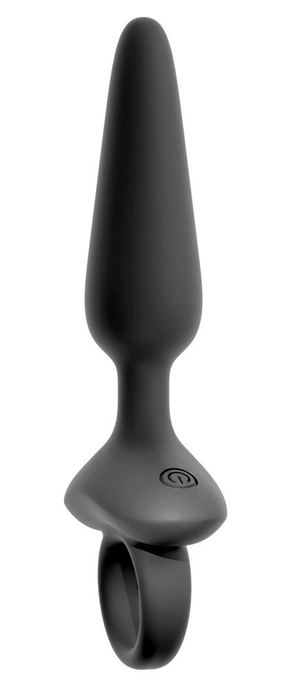 ANOS Plug Silikonowy Wibrujący Flexible 10 Trybow Czarny 15 cm