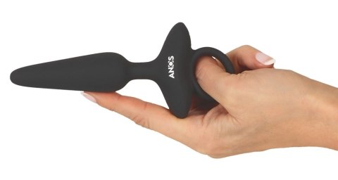 ANOS Plug Silikonowy Wibrujący Flexible 10 Trybow Czarny 15 cm