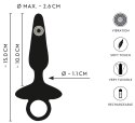 ANOS Plug Silikonowy Wibrujący Flexible 10 Trybow Czarny 15 cm