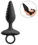ANOS Plug Twisted Flexible silikonowy wibrujący, czarny 14,8 cm