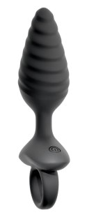 ANOS Plug Twisted Flexible silikonowy wibrujący, czarny 14,8 cm