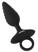 ANOS Plug Twisted Flexible silikonowy wibrujący, czarny 14,8 cm