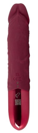 Beau coeur Varelo Natural Vibrator czerwony, 23 cm, 12 trybow