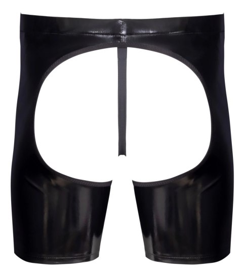 Black Level Chaps Winylowe Czarne 2XL z Dekoracyjnym Pierścieniem
