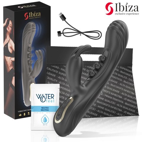 Ibiza Rabbit Pulsator - Model z podwojną stymulacją, silikon medyczny, fioletowy