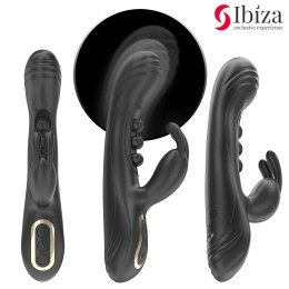 Ibiza Rabbit Pulsator - Model z podwojną stymulacją, silikon medyczny, fioletowy
