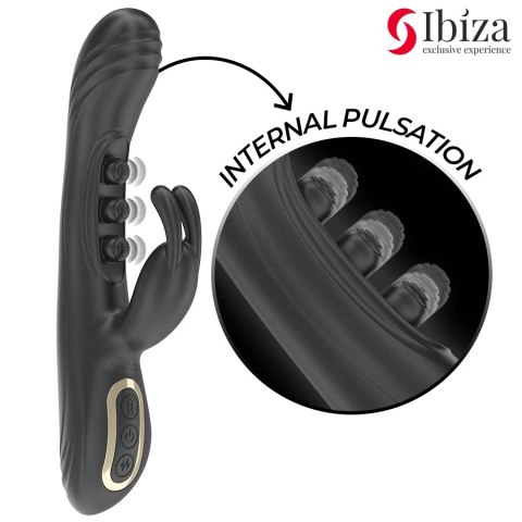 Ibiza Rabbit Pulsator - Model z podwojną stymulacją, silikon medyczny, fioletowy