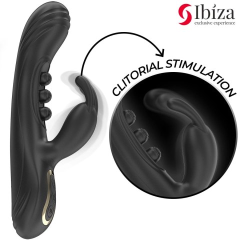 Ibiza Rabbit Pulsator - Model z podwojną stymulacją, silikon medyczny, fioletowy