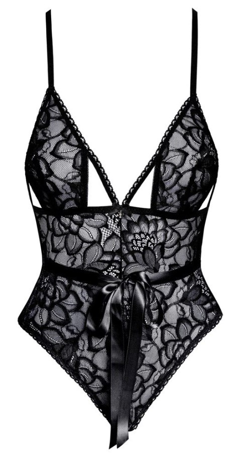 Kissable Body Lace L/XL czarne koronkowe body z regulacją
