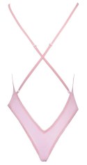 Kissable Body S/M z haftem kwiatowym, rożowy, regulowane ramiączka