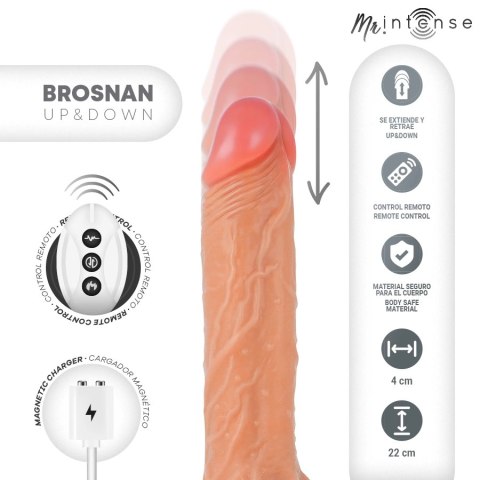 MR INTENSE Brosnan model z dynamicznym ruchem i pilotem 22 cm silikonowy