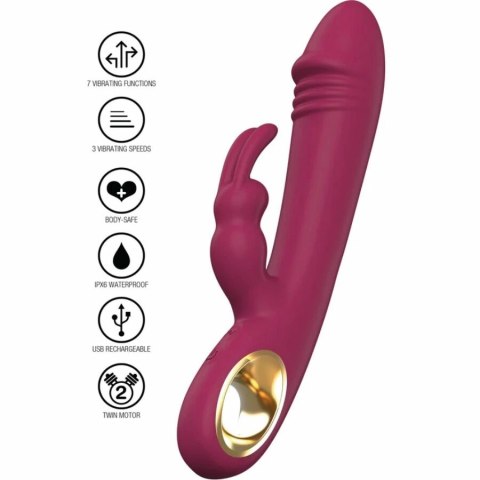 ToyJoy Taygeta Designer Edition silikonowy model z podwojną stymulacją 21 cm