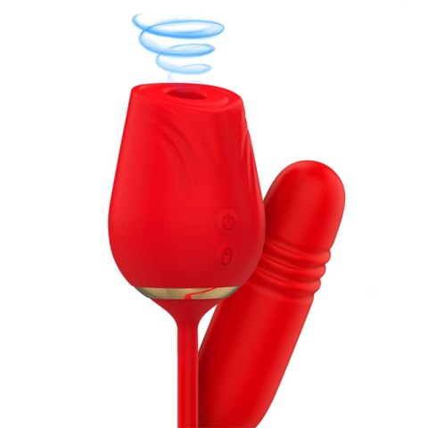 MIA Amalfi Double Pleasure Wand - silikonowy masażer z falami i funkcją ruchu