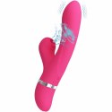 Pretty Love Willow - silikonowy masażer intymny z funkcją fal ssących magenta