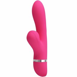 Pretty Love Willow - silikonowy masażer intymny z funkcją fal ssących magenta