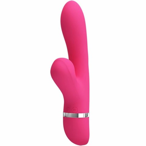 Pretty Love Willow - silikonowy masażer intymny z funkcją fal ssących magenta