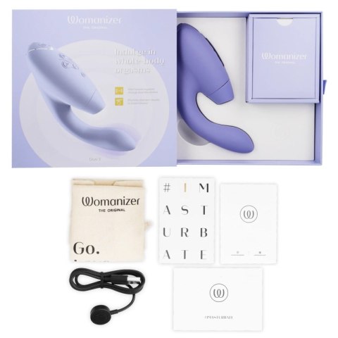 Womanizer Duo 2 Liliowy - System podwojnej stymulacji, silikon medyczny