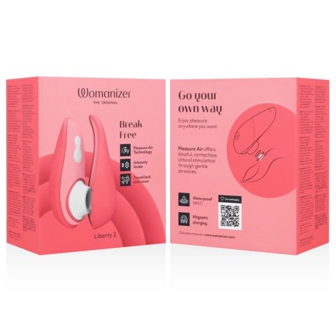 Womanizer Liberty 2 Personalny Stymulator Powietrzny z Magnetyczną Pokrywką Rożowy