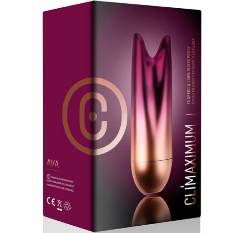 Climaximum Ava Dual Bullet - Wibrujący masażer silikonowy IPX7 10 trybow