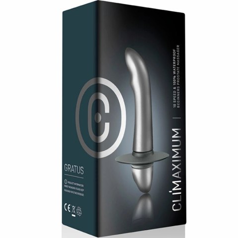 Climaximum Gratus - Wibrujący stymulator prostaty IPX7 silikonowy 10 trybow