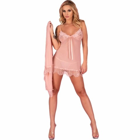 Livco Corsetti Fashion Hyeona babydoll + stringi M pudrowy roż